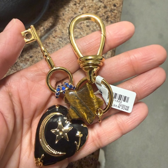 Madewell Gold and Black Keychain with Charms - Picture 2 of 4